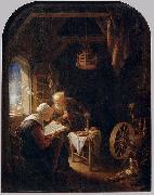 Gerard Dou Reading the Bible oil painting on canvas